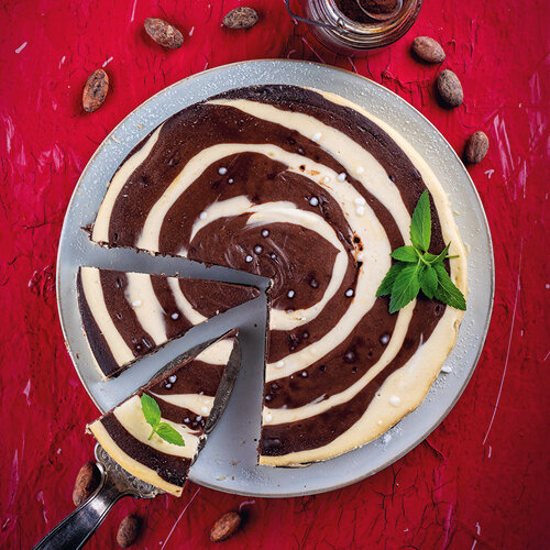 Schwarz-Weiß-Cheesecake