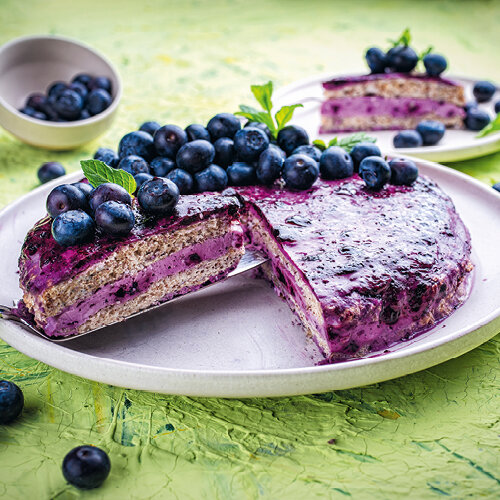 Cheesecake mit Heidelbeeren